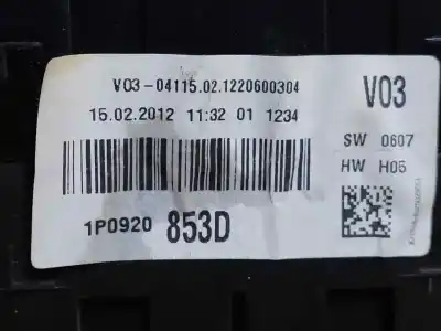 Автозапчастина б/у панель інструментів для seat leon (1p1) reference посилання на oem iam 1p0920853d  estantería 12