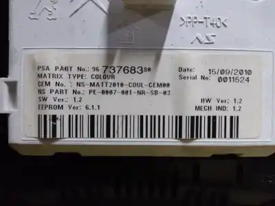 Peça sobressalente para automóvel em segunda mão quadrante por citroen c4 lim. collection referências oem iam 9673768380  estantería 30