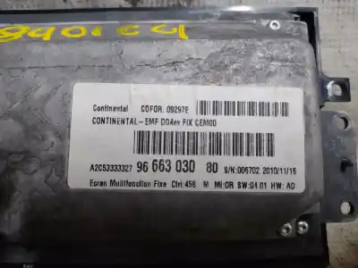 Second-hand car spare part multifunction display for citroen c4 lim. collection oem iam references 9666303080  estantería 42