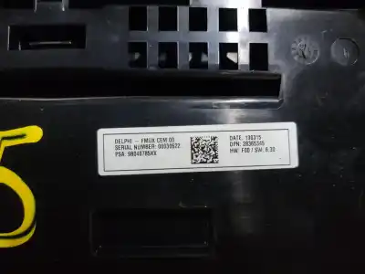 Peça sobressalente para automóvel em segunda mão comando de sofagem (chauffage / ar condicionado) por citroen ds4 design referências oem iam 98040785xx  estantería 41