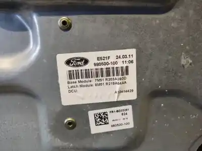 Peça sobressalente para automóvel em segunda mão elevador de vidros dianteiro direito por ford kuga (cbv) titanium referências oem iam 8m51-r219a64-aa  gancho 7
