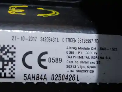 Автозапчасти б/у передняя левая подушка безопасности за citroen c3 elle ссылки oem iam 98128997zd  estantería 41