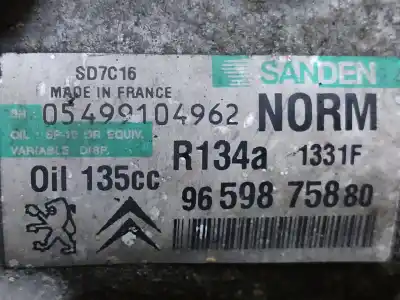 Pezzo di ricambio per auto di seconda mano  per CITROEN C4 PICASSO I MONOSPACE (UD_)  Riferimenti OEM IAM 9659875880 FILA 3 PALET 37