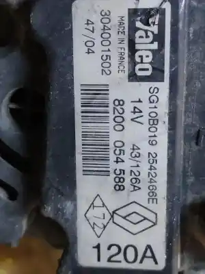 Автозапчастина б/у генератор для renault scenic (ja..) 1.9 dti diesel cat посилання на oem iam 8200054588 fila 2 palet 34