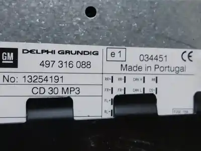 Peça sobressalente para automóvel em segunda mão sistema de áudio / rádio cd por opel corsa d catch me referências oem iam 497316088  estantería 94