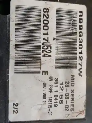 Pièce détachée automobile d'occasion COMPTEUR DE VITESSE TABLEAU DE BORD pour RENAULT MEGANE II BERLINA 5P Dynamique 120 CV / 88 KW Références OEM IAM 8200170524  
