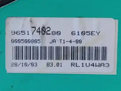 Peça sobressalente para automóvel em segunda mão quadrante por citroen berlingo 1.9 d multispace referências oem iam 9651740280 palet 16 e 