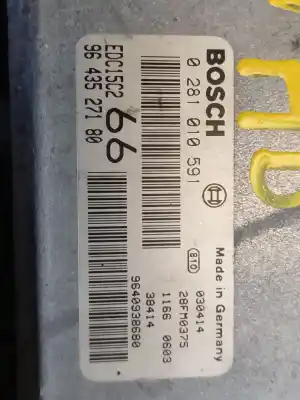 Автозапчасти б/у блок управления двигателем за citroen jumpy 2.0 hdi sx caja cerrada acristalada ссылки oem iam 0281010591 palet 3 a 