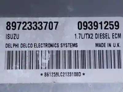 Автозапчастина б/у ебу контролер двигуна для opel corsa c furgoneta/hatchback (x01) 1.7 di 16v (f08, w5l) посилання на oem iam 8972333707  estantería 93