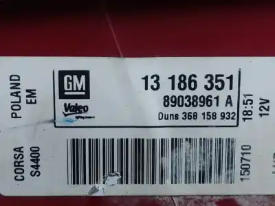 Second-hand car spare part right tailgate light for opel corsa d cosmo oem iam references 13186351  estantería 2