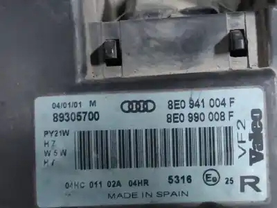 Автозапчасти б/у правая фара за audi a4 b6 (8e2) 1.9 tdi ссылки oem iam 8e0941004f  estantería 17