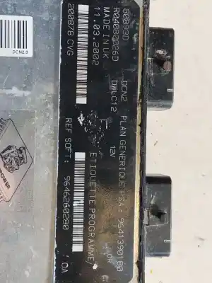 Peça sobressalente para automóvel em segunda mão centralina de motor uce por citroen berlingo 1.9 d multispace referências oem iam 9646260280 palet 3 a 