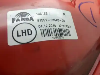 Second-hand car spare part right tailgate light for toyota auris luna+ oem iam references 8155102540  