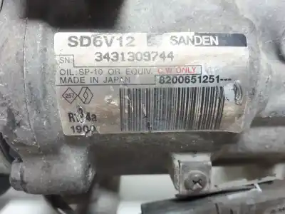 Peça sobressalente para automóvel em segunda mão compressor de ar condicionado a/a a/c por renault clio iii authentique referências oem iam 8200651251  1900