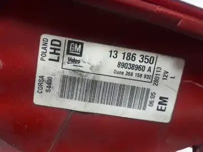 Автозапчасти б/у левый задний фонарь за opel corsa d corsavan ссылки oem iam 13186350 368158932 89038960