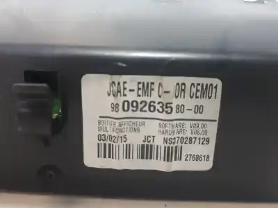 Second-hand car spare part multifunction display for citroen c-elysée exclusive oem iam references 9809263580  