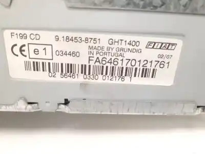 Автозапчастина б/у аудіо система / радіо cd для fiat grande punto (199_) 1.9 d multijet посилання на oem iam fa646170121761  ght1400