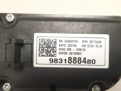 Автозапчастина б/у клімат-контроль для opel mokka 1.5 (76) посилання на oem iam 282719438 86758b03 9831888480