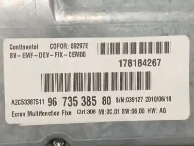 Pezzo di ricambio per auto di seconda mano pannello degli strumenti per citroen c4 picasso i monospace (ud_) 1.6 hdi riferimenti oem iam 9673538580 9666852780 