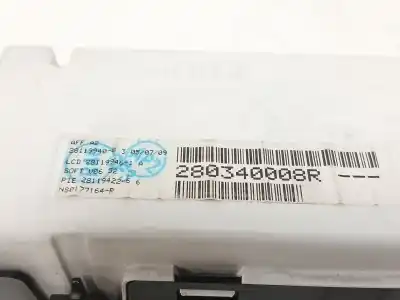 Second-hand car spare part multifunction display for renault megane iii fastback (bz0/1_, b3_) 1.5 dci oem iam references 280340008r  