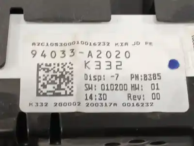 Автозапчасти б/у приборная доска за kia cee'd (jd) 1.6 crdi 110 ссылки oem iam 94033a2020  