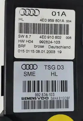 Автозапчасти б/у мотор заднего левого стекла за audi a8 (4e2) 3.7 quattro ссылки oem iam 4e0959801a  57718