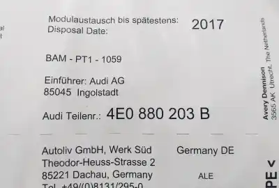 Автозапчастина б/у передня права подушка безопасности для audi a8 (4e2) 3.7 quattro посилання на oem iam 4e0880203b  57822