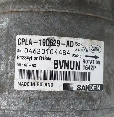 Автозапчастина б/у компресор кондиционера для land rover range rover sport autobiography hybrid посилання на oem iam cpla19d629ad  74603