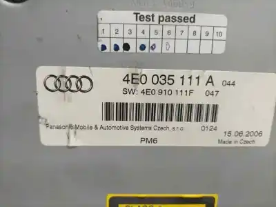 Автозапчасти б/у аудиосистема / радио cd за audi a6 allroad quattro (4fh) 3.0 v6 24v tdi ссылки oem iam 4e0035111a  