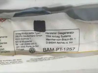 Peça sobressalente para automóvel em segunda mão airbag de cortina dianteiro direito por seat leon (1p1) comfort limited referências oem iam 1p0880742a  84332