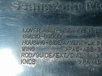 Peça sobressalente para automóvel em segunda mão grelha / difusor de ar por ssangyong kyron 200 xdi limited referências oem iam 6963009000  