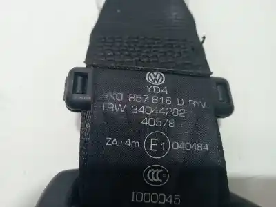 Автозапчастина б/у задній правий ремін безпеки для volkswagen caddy ka/kb (2k) ecofuel kombi посилання на oem iam 2k0857816d  