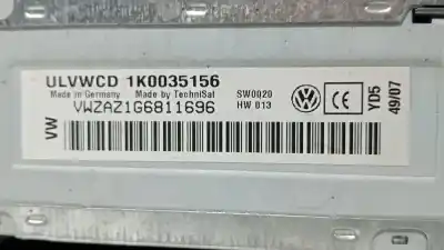Автозапчастина б/у аудіо система / радіо cd для volkswagen caddy ka/kb (2k) ecofuel kombi посилання на oem iam 1k0035156  