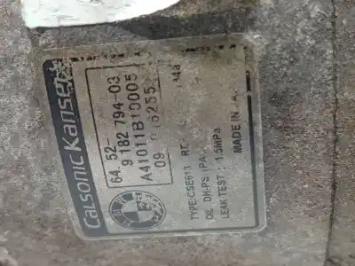 Second-hand car spare part air conditioning compressor for bmw 1 (e81) 116 i oem iam references 9182794  