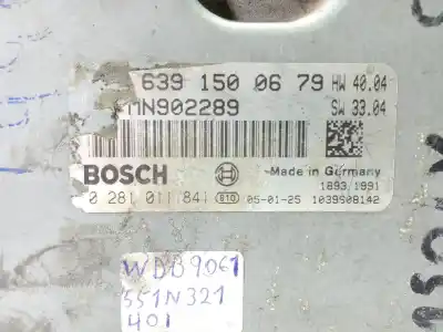 Peça sobressalente para automóvel em segunda mão CENTRALINA DE MOTOR UCE por RENAULT MASTER II FURGÓN (FD) 2.5 DCI Referências OEM IAM 0281011841  