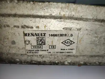 Peça sobressalente para automóvel em segunda mão intercooler por renault clio v 1.0 tce bivalent. gasolina / gpl referências oem iam 144961381  