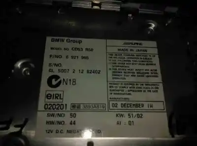 Автозапчастина б/у аудіо система / радіо cd для mini mini (r50,r53) 1.6 16v cat 116 cv / 85 kw посилання на oem iam cd53r50  