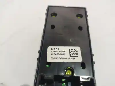 Second-hand car spare part left front power window switch for kia pro cee´d (jd) 1.4 crdi 90 oem iam references 9357a2000  