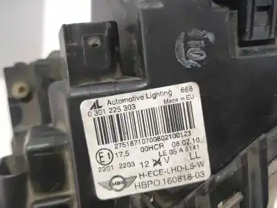Peça sobressalente para automóvel em segunda mão farol / farolim esquerdo por mini mini (r56) cooper referências oem iam 63122751871 0301225303 