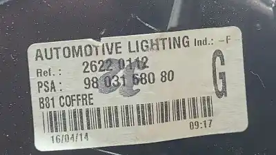 Second-hand car spare part interior left tailgate light for citroen ds5 2.0 bluehdi 180 oem iam references 9803168080  