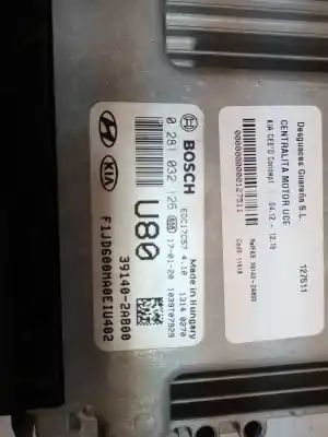 Tweedehands auto-onderdeel ecu motorcontroller voor kia cee´d concept oem iam-referenties 39140-2a800 391402a800 0281032126