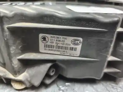 Автозапчасти б/у правая противотуманная фара за skoda superb iii (3v3) 2.0 tdi ссылки oem iam 3v0941700  
