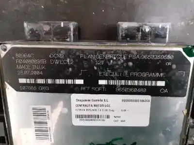 Second-hand car spare part ecu engine control for citroen berlingo 1.9 d multispace oem iam references 96503595580  9650360480