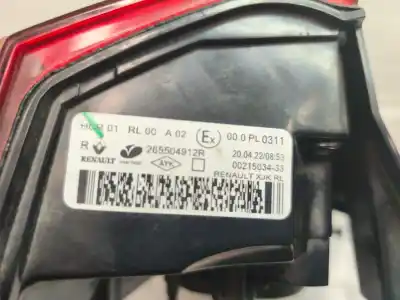Автозапчасти б/у правый задний фонарь за renault express advance 95 cv / 70 kw ссылки oem iam 265504912r  