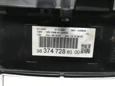 Автозапчастина б/у ПАНЕЛЬ ІНСТРУМЕНТІВ для CITROEN JUMPY FUGÓN  Посилання на OEM IAM 9837472880  