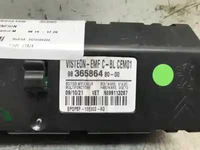 Second-hand car spare part multifunction display for citroen jumpy fugón control m oem iam references 9836586480  