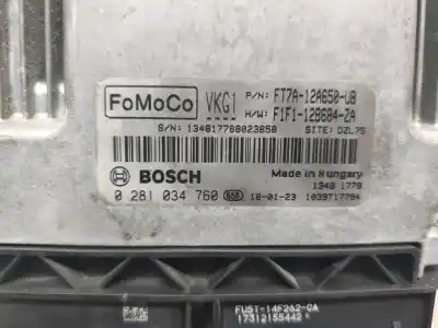 Second-hand car spare part ecu engine control for ford transit courier combi ambiente oem iam references 0281034760  