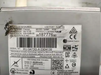 Автозапчастина б/у аудіо система / радіо cd для citroen jumpy fugón control m посилання на oem iam 9818777780  
