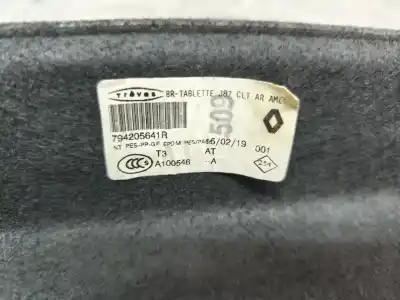 Second-hand car spare part parcel shelf for renault captur zen 150 cv / 110 kw oem iam references 794205641r  