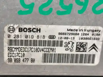 Second-hand car spare part ecu engine control for citroen c3 attraction oem iam references 9805947780  